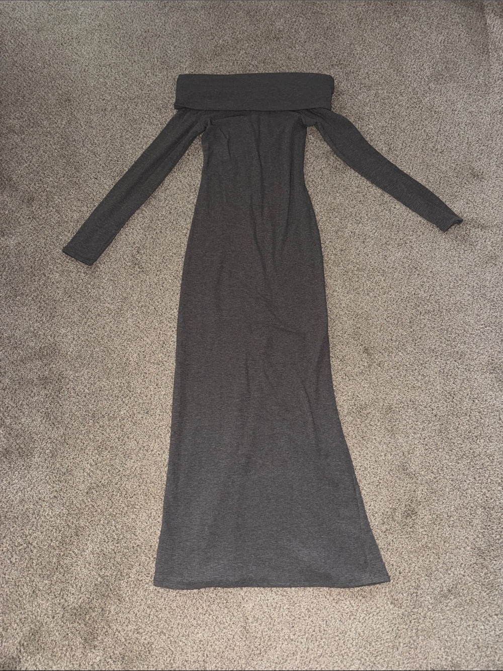 wild fable Off-Shoulder Maxi Dress - Charcoal Gray